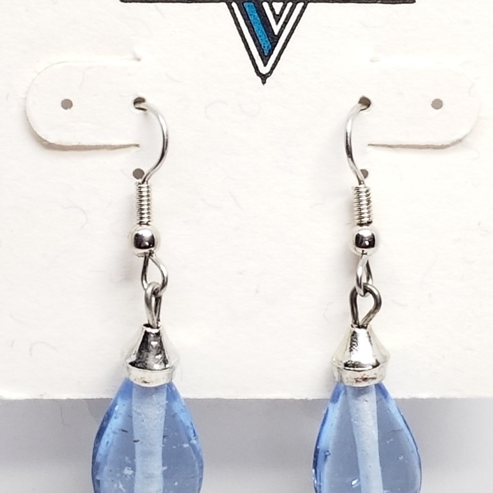 Visage  Earrings  Drop Blue Glass Bead